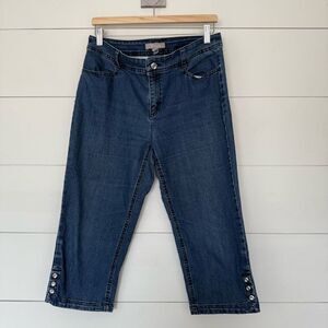 Chico’s Women’s 1 Blue Denim Cropped Jeans Pants
